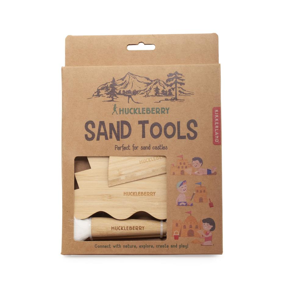 Every day can be a day at the beach with Huckleberry Sand Tools! Featuring a brush, smoothing tool, and triangle rake all made of sturdy and natural bamboo, your little sand sculptor will be able to create anything they can imagine!